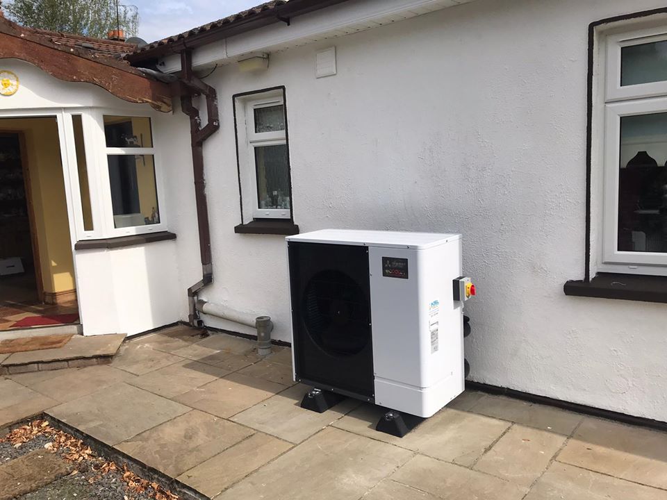 A2W Heat Pump installed as part of a retrofit project
